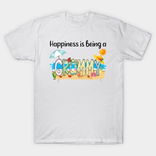 Happiness Is Being A Grammy Summer Beach Happy Mother's Day T-Shirt T-Shirt